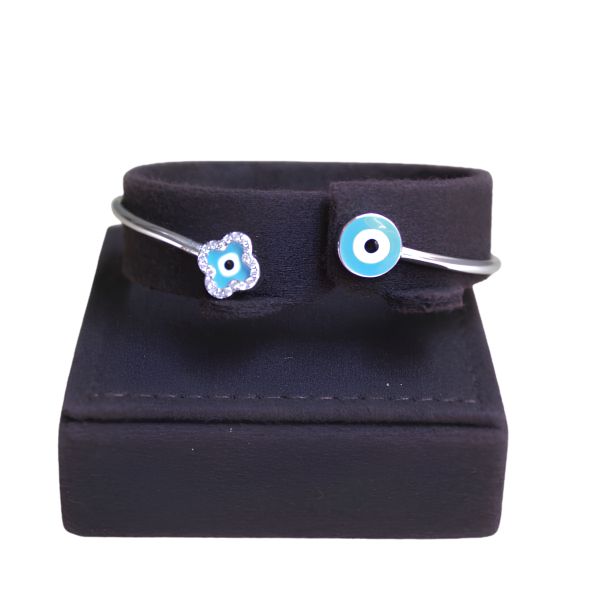 Silver Bangle Evil Eye