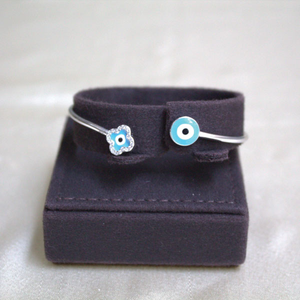 Silver Bangle Evil Eye - Image 2