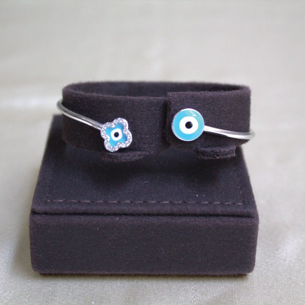 Silver Bangle Evil Eye - Image 3