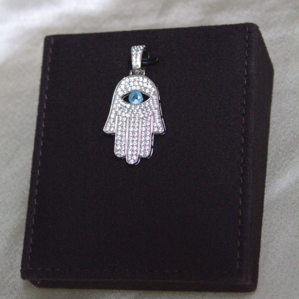 Silver Pendant Evil Eye Open Eye Zirconia - Image 4