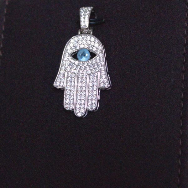 Silver Pendant Evil Eye Open Eye Zirconia - Image 5